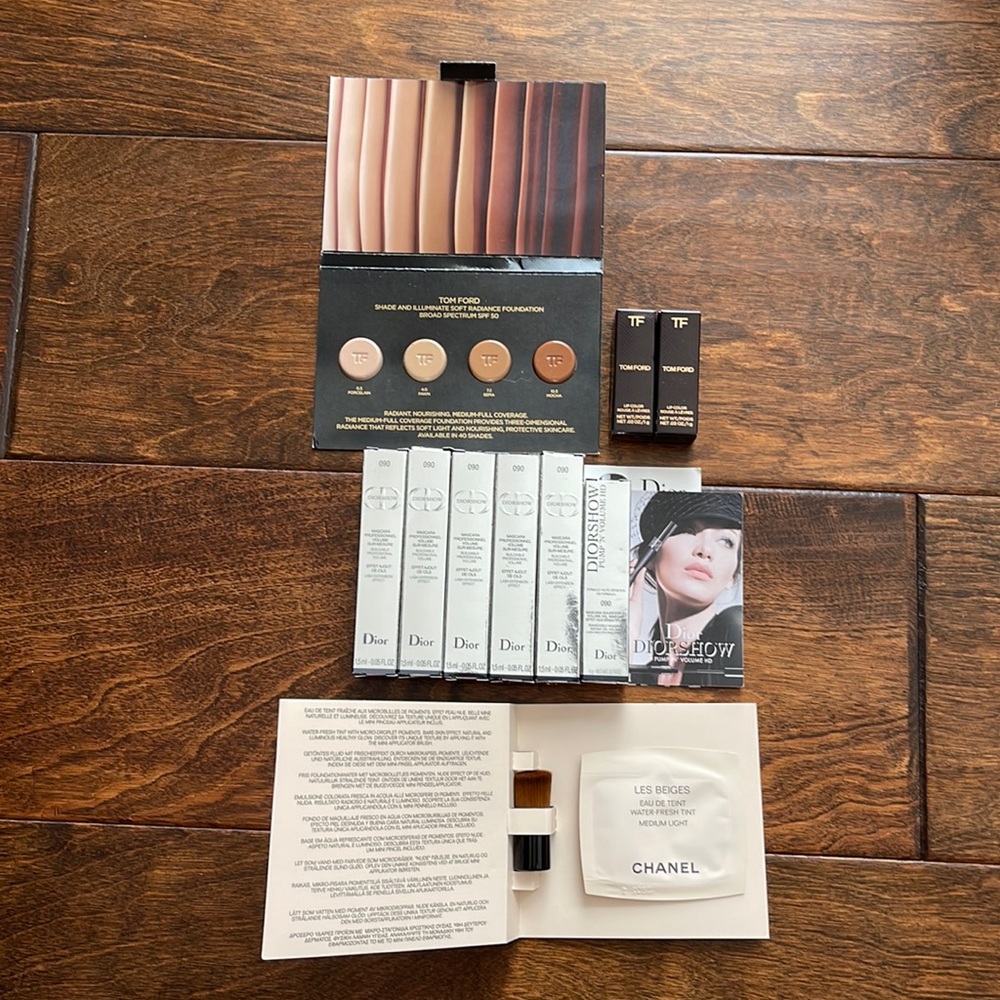 NIB Designer Makeup Deluxe Minis Sample Bundle of Chanel Dior Tom Ford